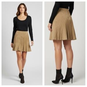 June 100% leather Tan Women's Skirt